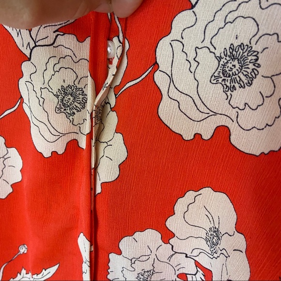 Button Down Printed Blouse - Picture 2 of 5